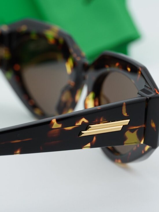 Bottega Veneta BV1031S 002 Oval Sunglasses - Havana / Brown main image 11